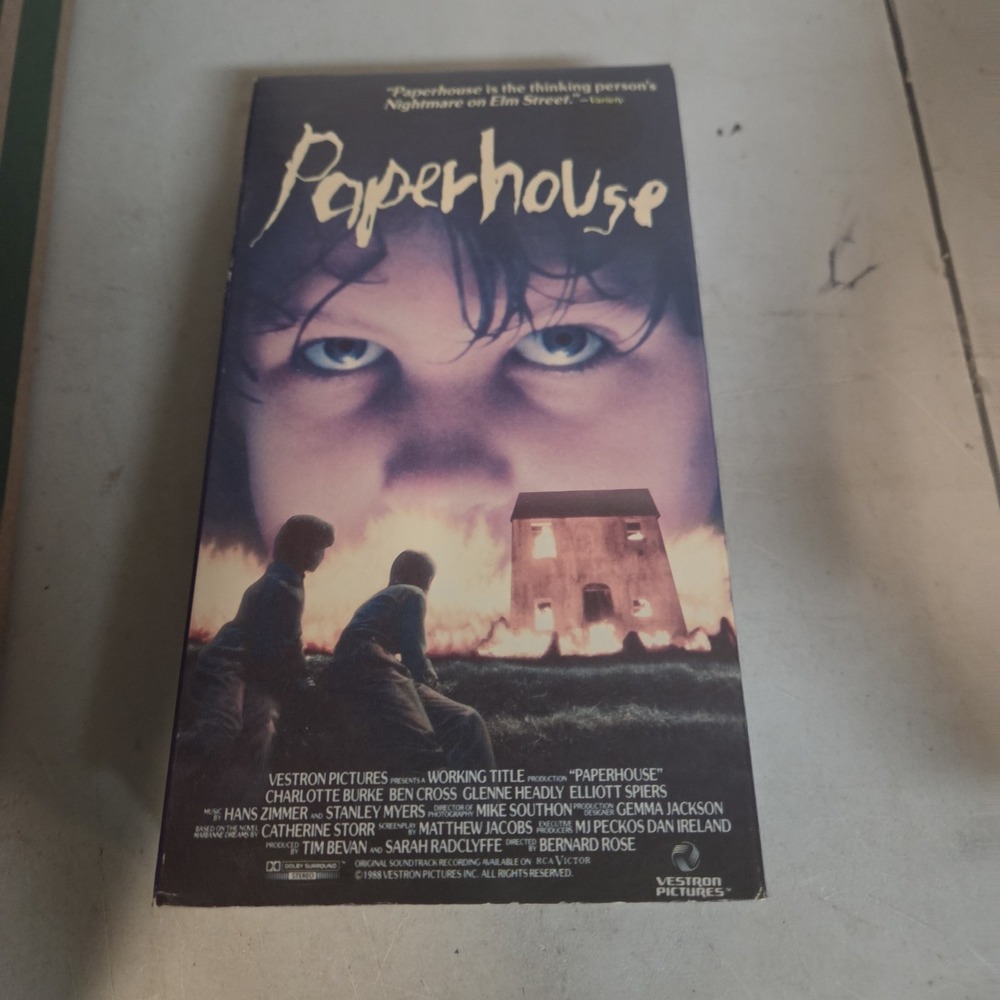 Paperhouse VHS 1990 Vestron Video Horror Suspense Ben Cross Bernard Rose NTSC